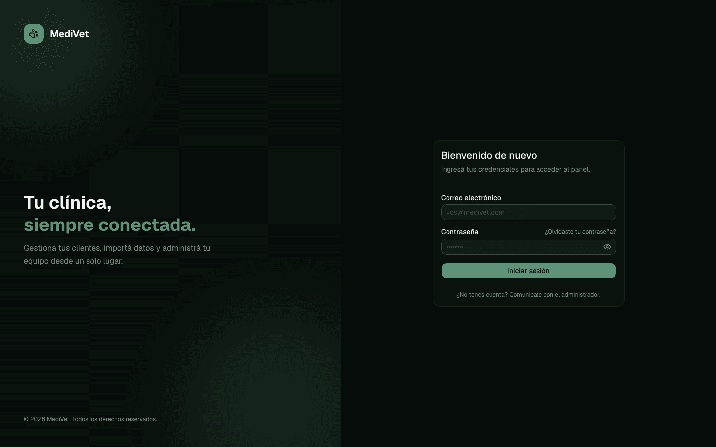 Captura del sitio MediVet